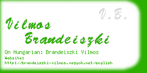 vilmos brandeiszki business card